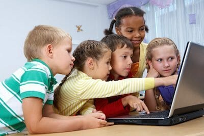 kids on computer
