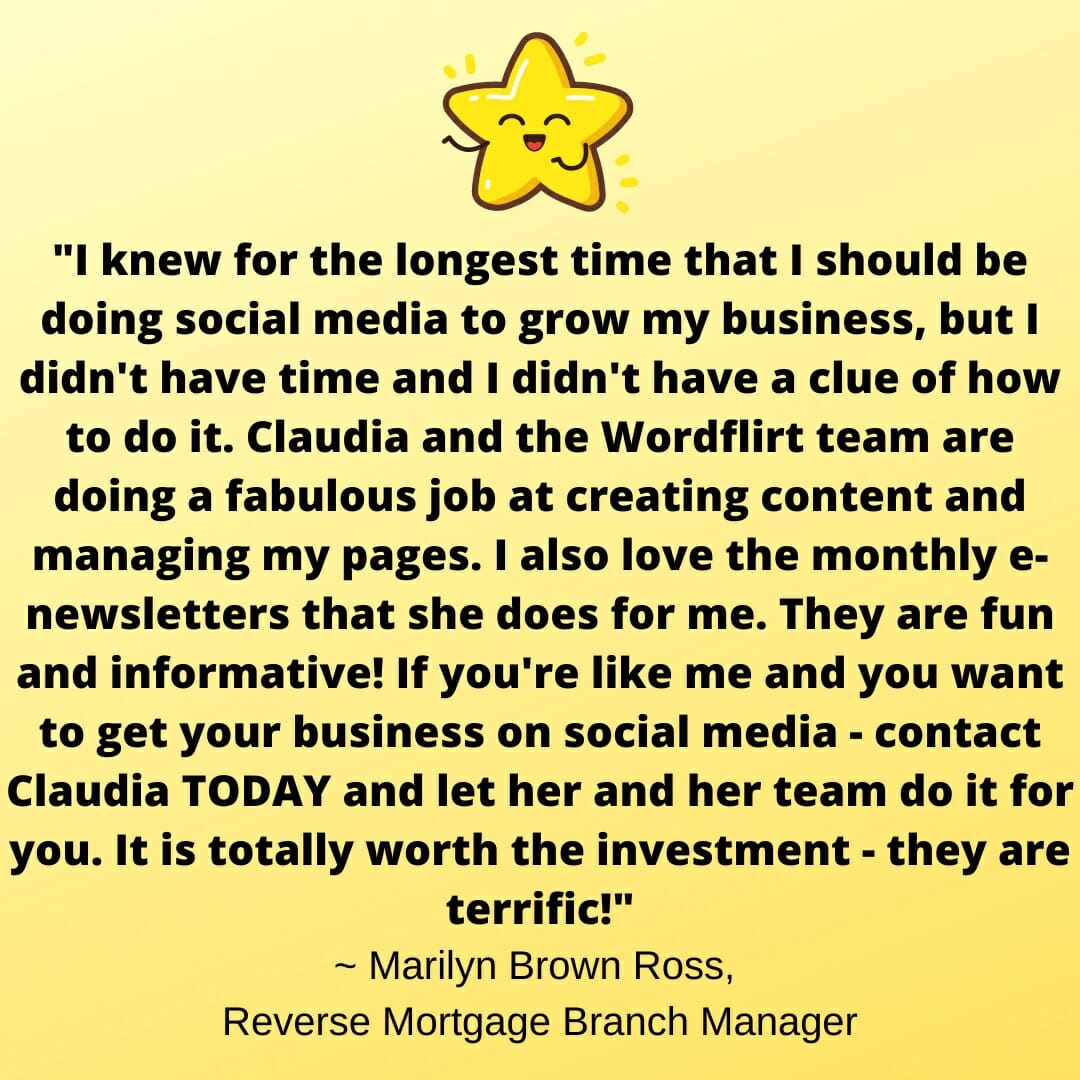 marilyn brown ross testimonial graphic
